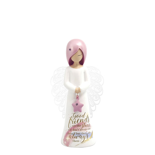 Thank You Angel Figurine - Good Friends  "Good friends are like stars you don't always see them but they are always there"  Looking for a thoughtful gift that's both beautiful and meaningful? These stunning angels are the perfect way to show someone special just how much they mean to you. Standing 12.5cm tall, they are perfect as a gift and home decoration.