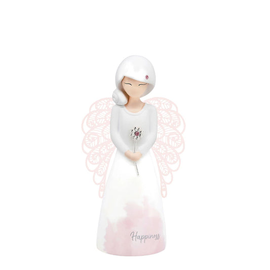 Thank You Angel Figurine - Happiness  Looking for a thoughtful gift that's both beautiful and meaningful? These stunning angels are the perfect way to show someone special just how much they mean to you. Standing 12.5cm tall, they are perfect as a gift and home decoration.