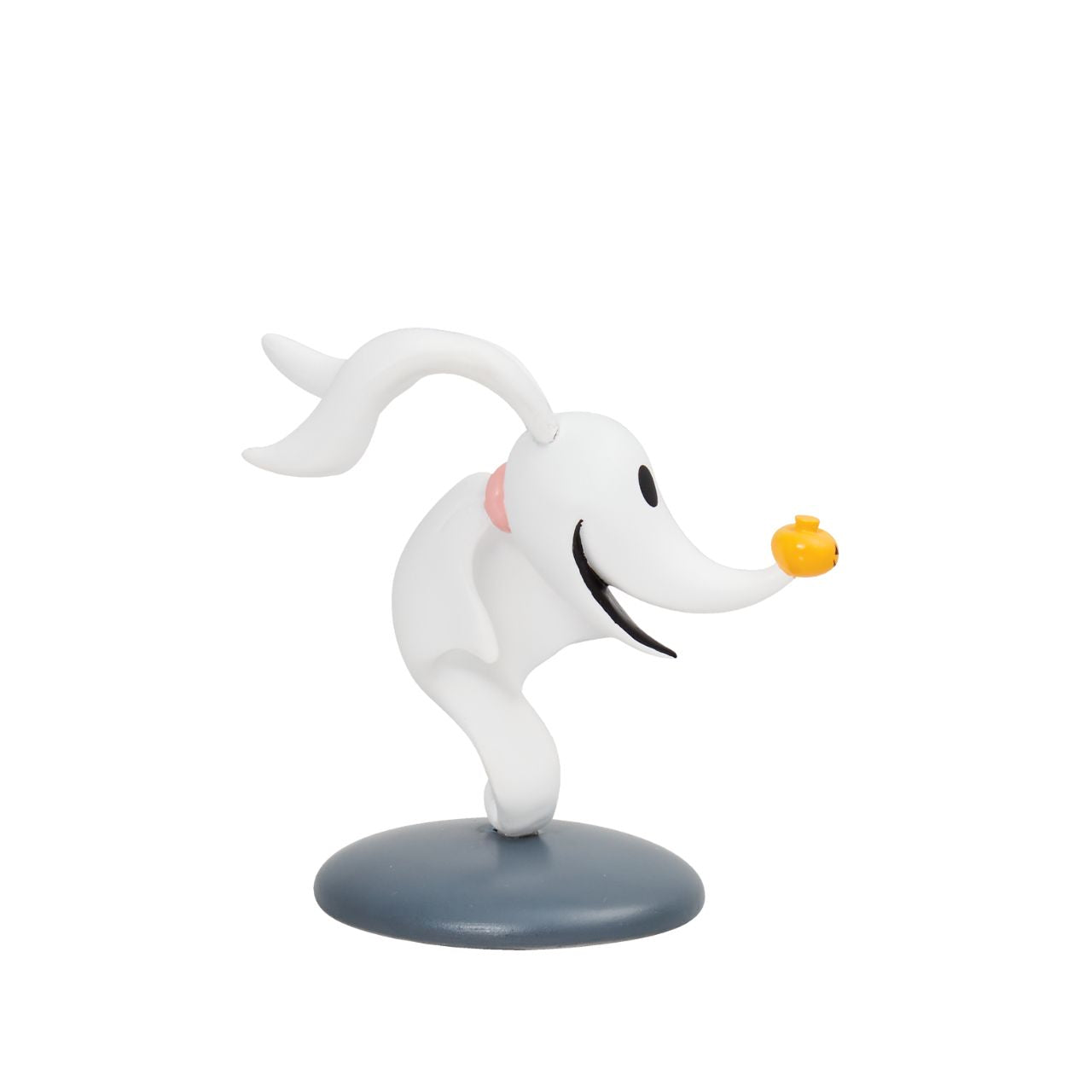 This mini Zero figurine is the perfect gift for any Nightmare Before Christmas fans. With his iconic Pumpkin nose and red collar, he will sit happily in any collection.