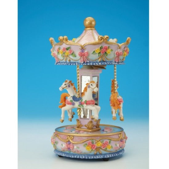 Musicboxworld Carousel Blue Flower Waltz