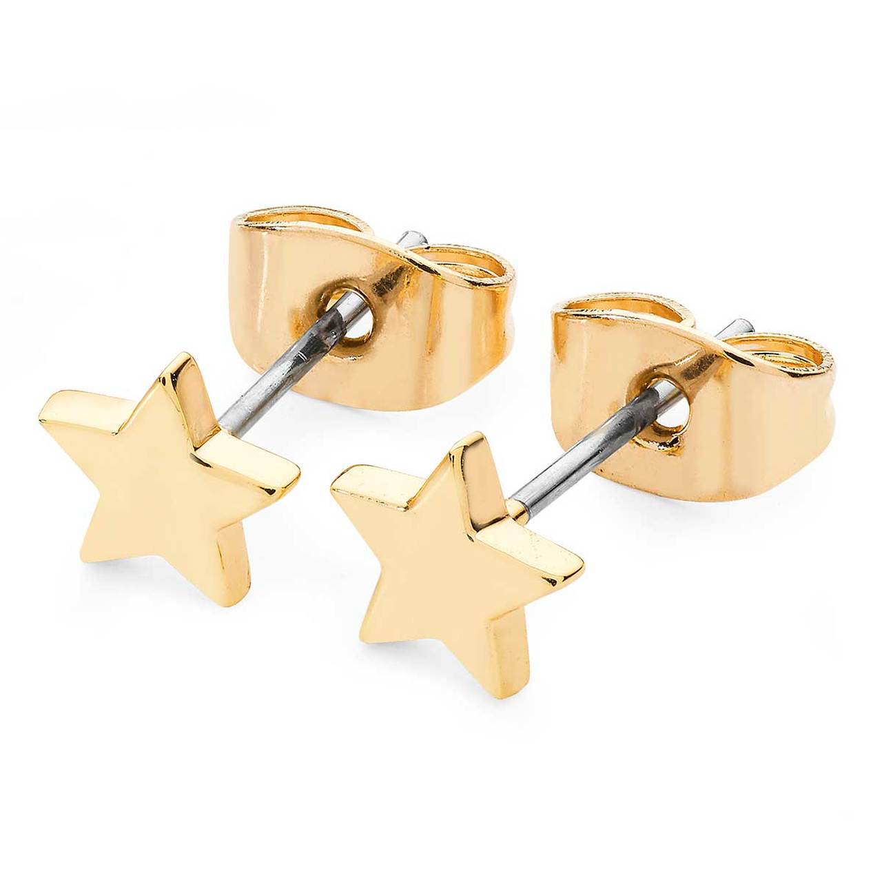 Star Mini Stud Earrings Champagne Gold