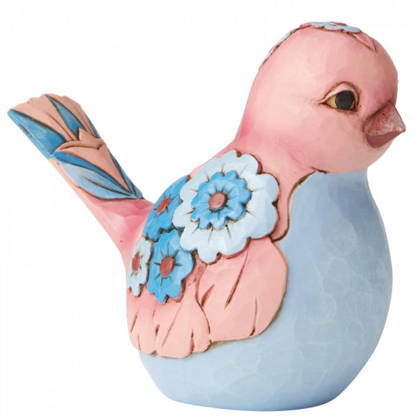 Mauve and Blue Bird Figurine