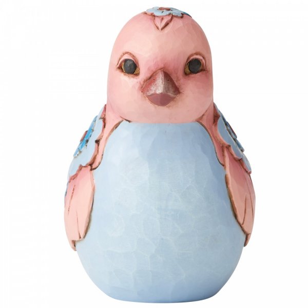Mauve and Blue Bird Figurine
