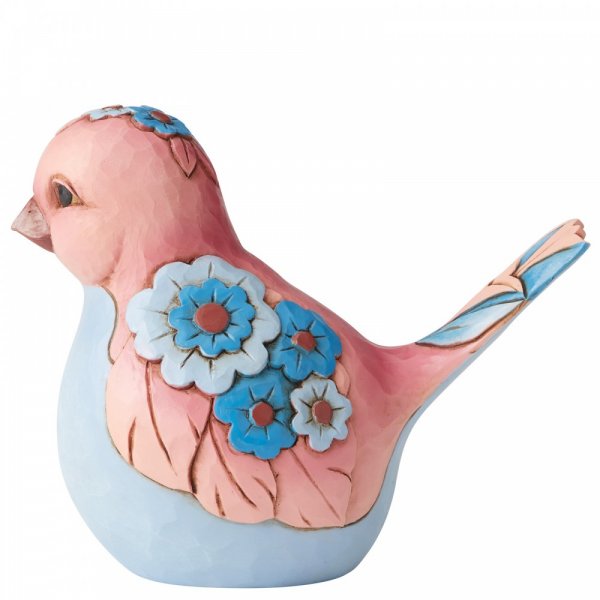 Mauve and Blue Bird Figurine