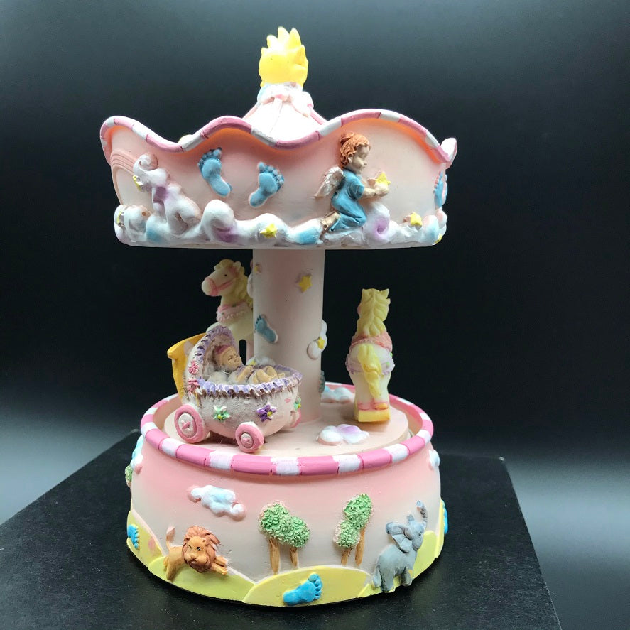 Music Box World Baby Carousel Pink