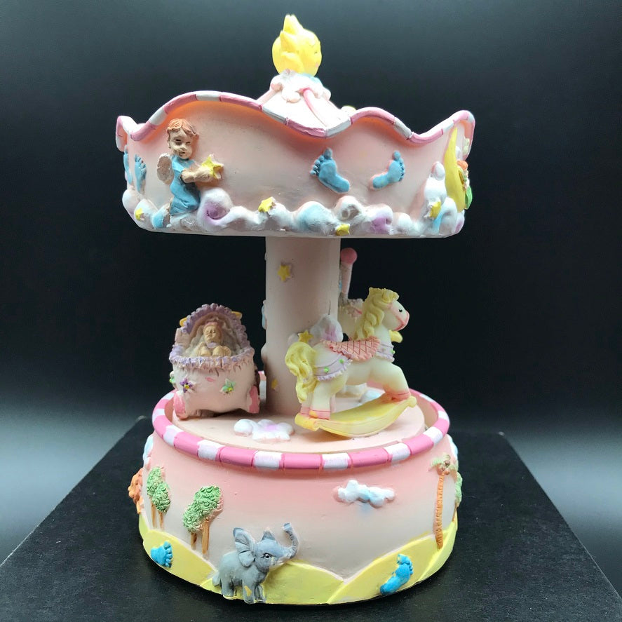 Music Box World Baby Carousel Pink