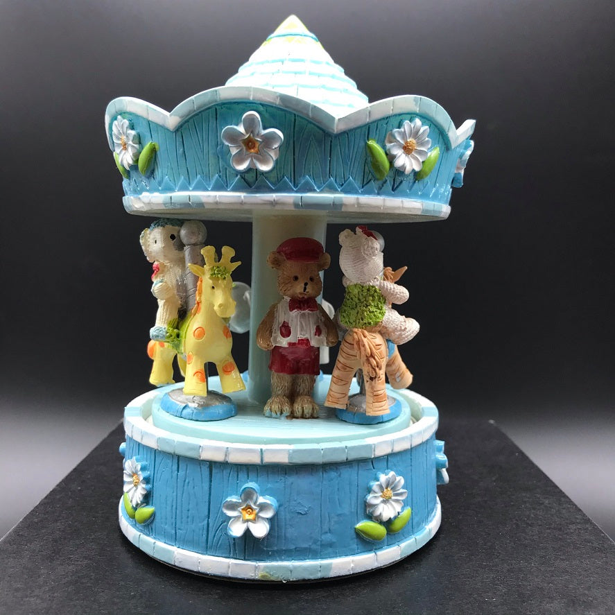 Music Carousel Blue Bears Animals