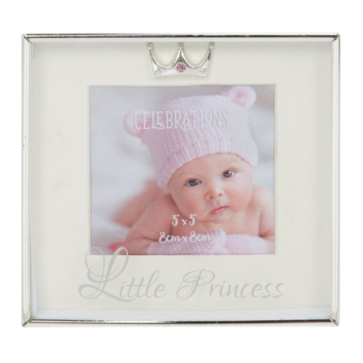 Silver Plated Box Frame - Little Princess 3" x 3"