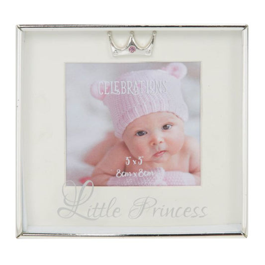 Silver Plated Box Frame - Little Princess 3" x 3"