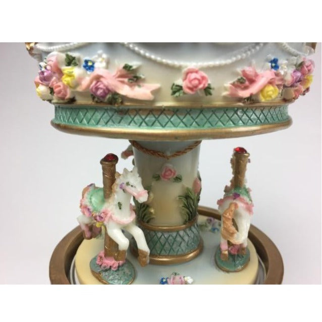 MusicBoxWorld Carousel with Flowers