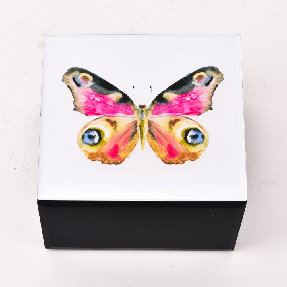 Glass Butterfly Jewellery Box