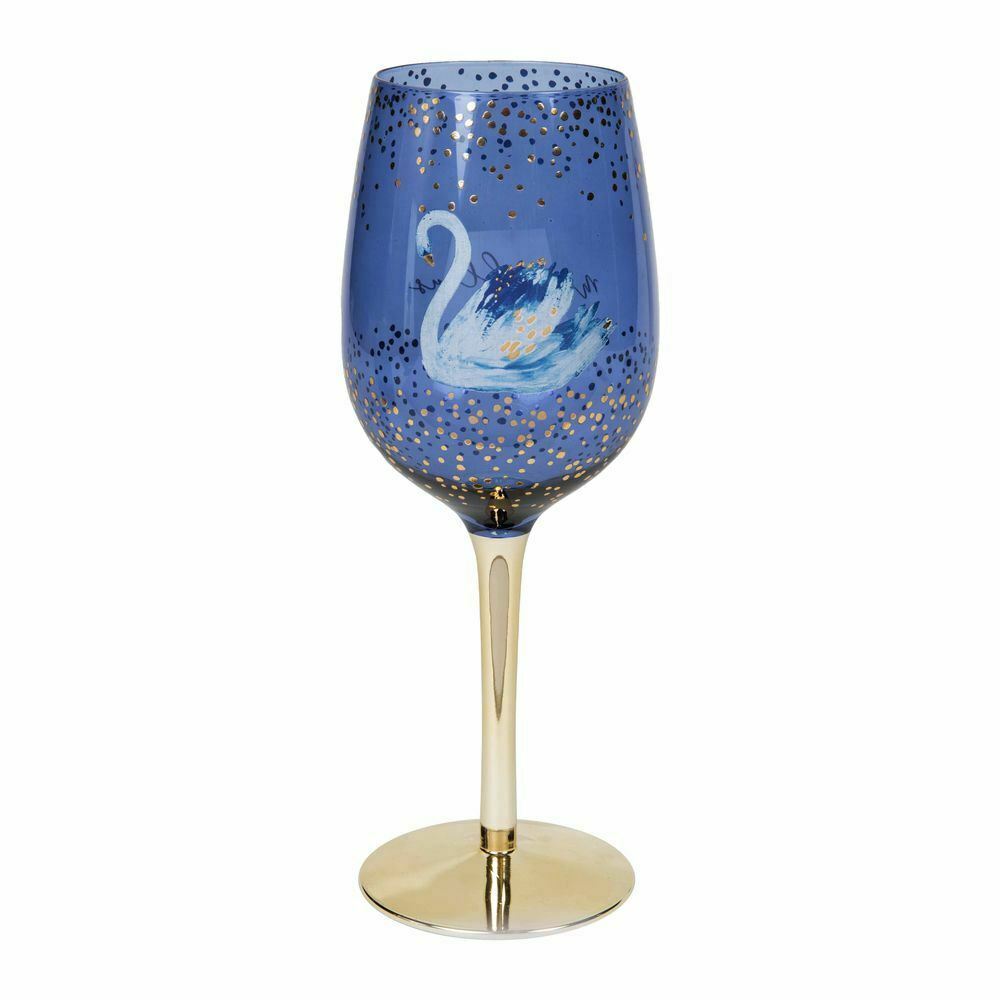 Marvellous Mum Swan Wine Glass with Gold Electroplating
