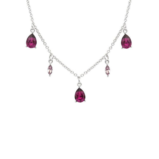 ShanOre Amethest and white Swarovski Necklace