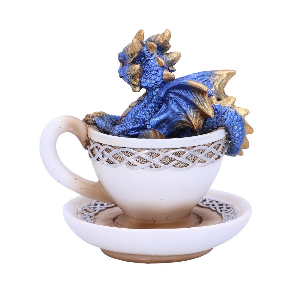 Blue Dracuccino Dragon Teacup Figurine