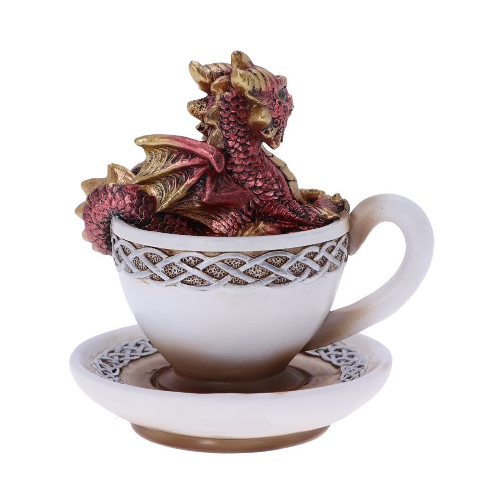 Red Dracuccino Dragon Teacup Figurine