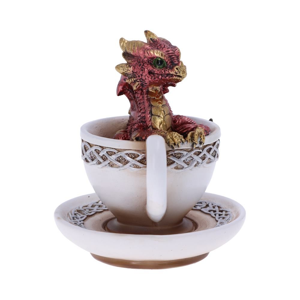 Red Dracuccino Dragon Teacup Figurine