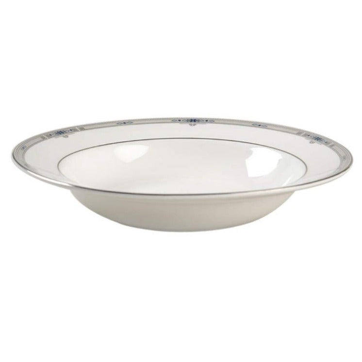 Amherst Dinner Rim Soup Bowl Platinum Trim