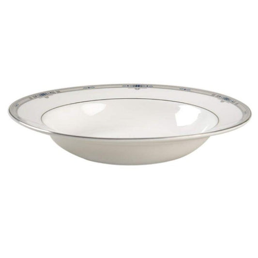 Amherst Dinner Rim Soup Bowl Platinum Trim