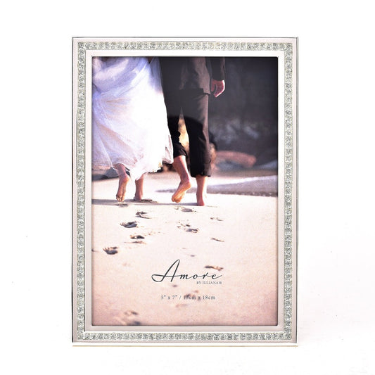 Amore Silver Sparkle Border Photo Frame 5" x 7"  Taking its name from the Italian for love, AMORE BY JULIANA® combines the romance and elegance of Italian style in fresh, contemporary and timeless designs with real sentimental value.