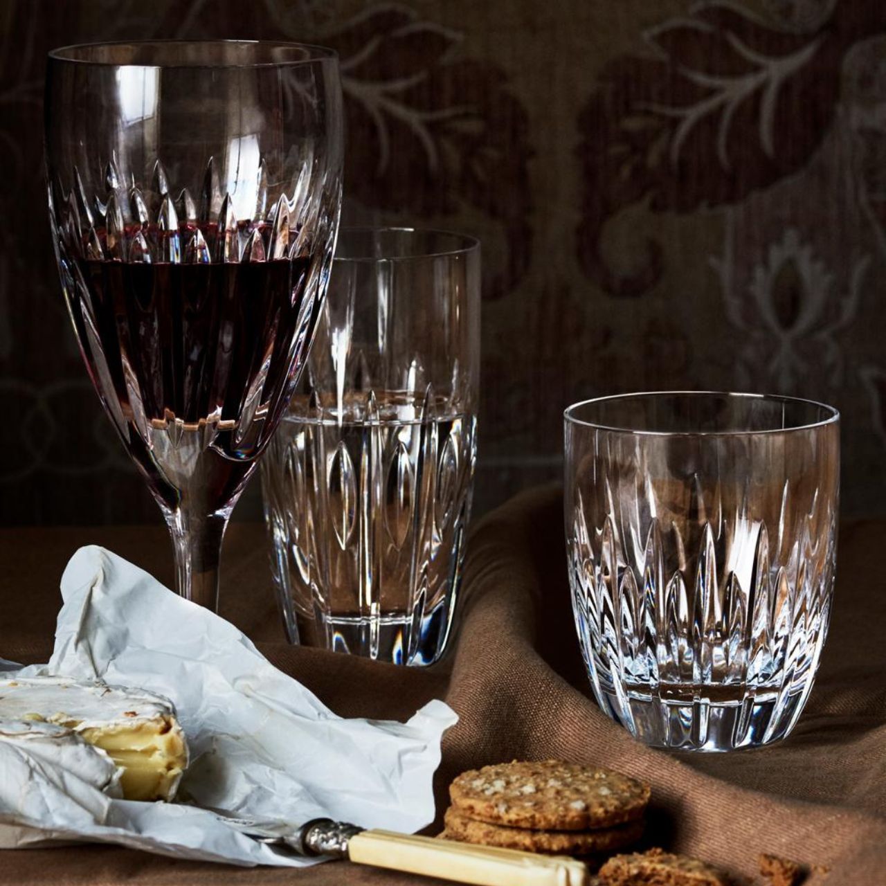 Ardan Mara Tumbler Pair by Waterford Crystal  Waterford Ardan offers the beauty of simplicity with the Mara pattern. Mara is the Irish meaning for sea and is inspired by the wild Atlantic Ocean with long and short deep vertical cuts. The Ardan Mara Tumbler, Pair is perfect for every day use.