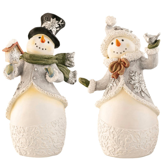 Aynsley Pair of Snowmen Figurines