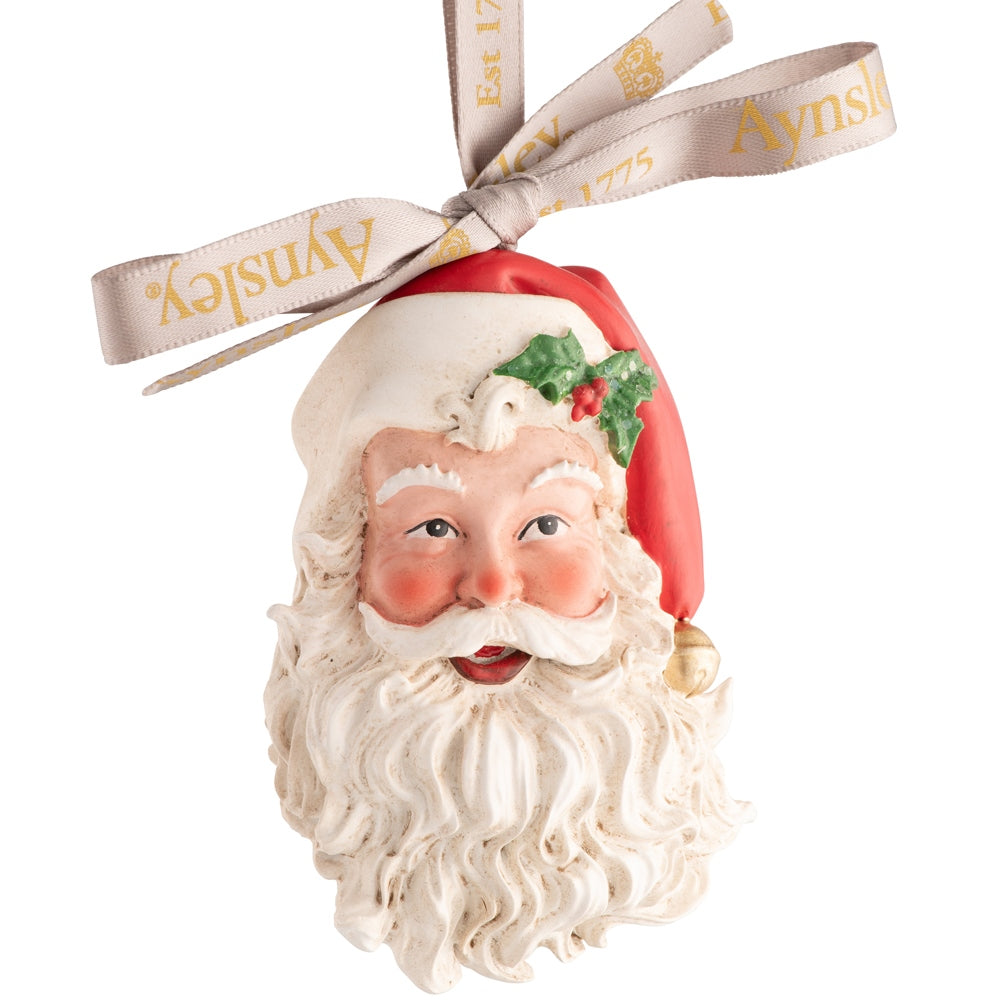 Aynsley Vintage Santa Christmas Hanging Ornament  Reminiscent of bygone Christmases this Santa ornament is beautifully modelled and detailed, packed with vintage Christmas charm.
