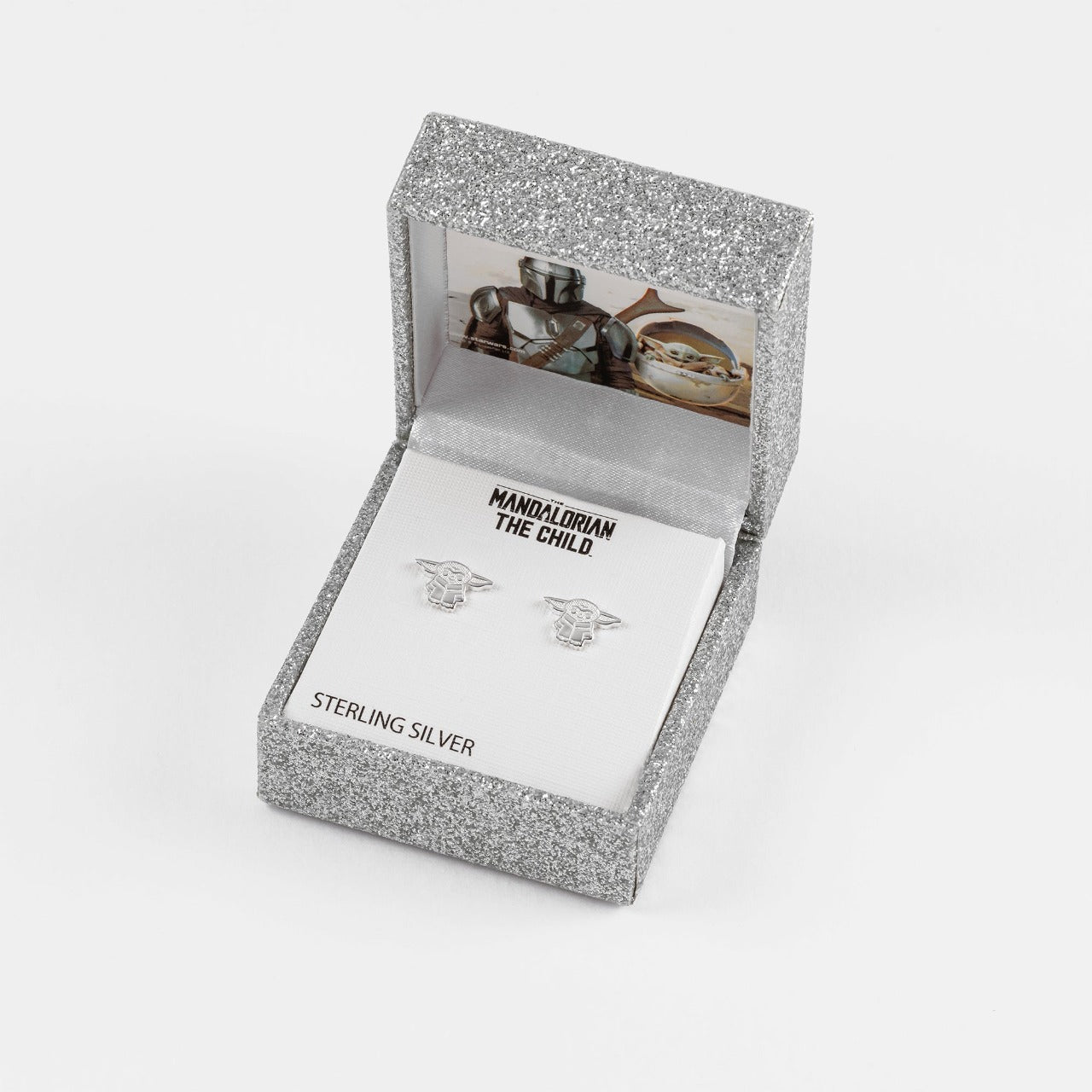Disney Baby Yoda Sterling Silver Earrings  These exquisitely designed Baby Yoda Sterling Silver Earrings, form a silhouette of Yoda's famous pose adding a touch of class and fun jewellery.  Trendy and fashionable design, the Disney Baby Yoda earrings adds a chic, fun touch to any outfit.