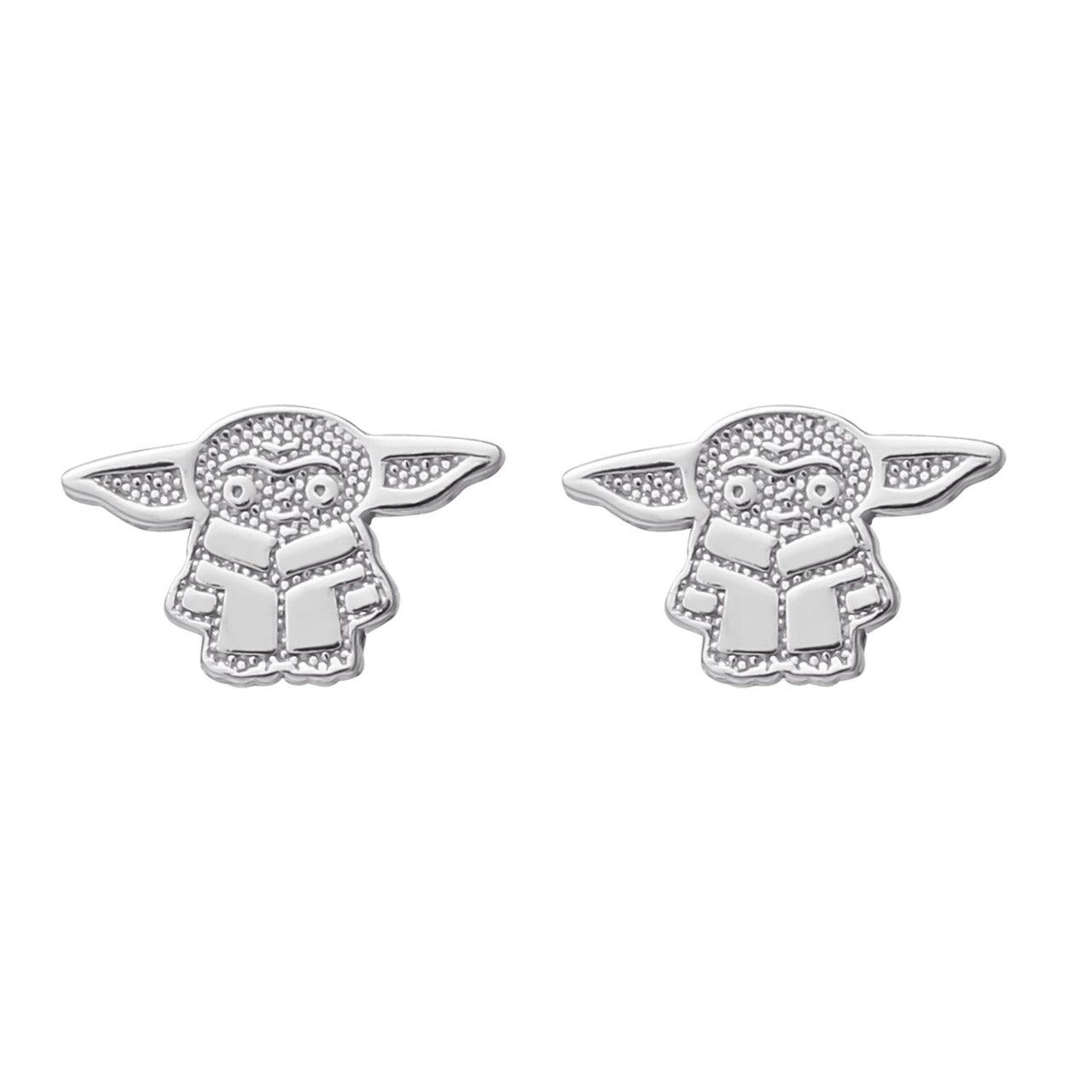 Disney Baby Yoda Sterling Silver Earrings  These exquisitely designed Baby Yoda Sterling Silver Earrings, form a silhouette of Yoda's famous pose adding a touch of class and fun jewellery.  Trendy and fashionable design, the Disney Baby Yoda earrings adds a chic, fun touch to any outfit.