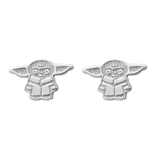 Disney Baby Yoda Sterling Silver Earrings  These exquisitely designed Baby Yoda Sterling Silver Earrings, form a silhouette of Yoda's famous pose adding a touch of class and fun jewellery.  Trendy and fashionable design, the Disney Baby Yoda earrings adds a chic, fun touch to any outfit.