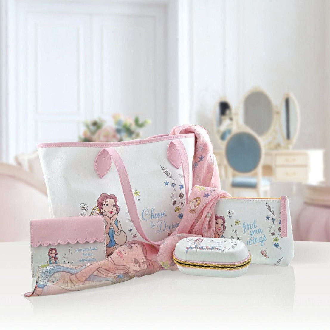 Beauty and the Beast Belle Cosmetic Bag  This beautiful Belle Cosmetic Bag will make a lovely, practical and decorative gift. Perfect for all ages and Beauty and the Beast fans.