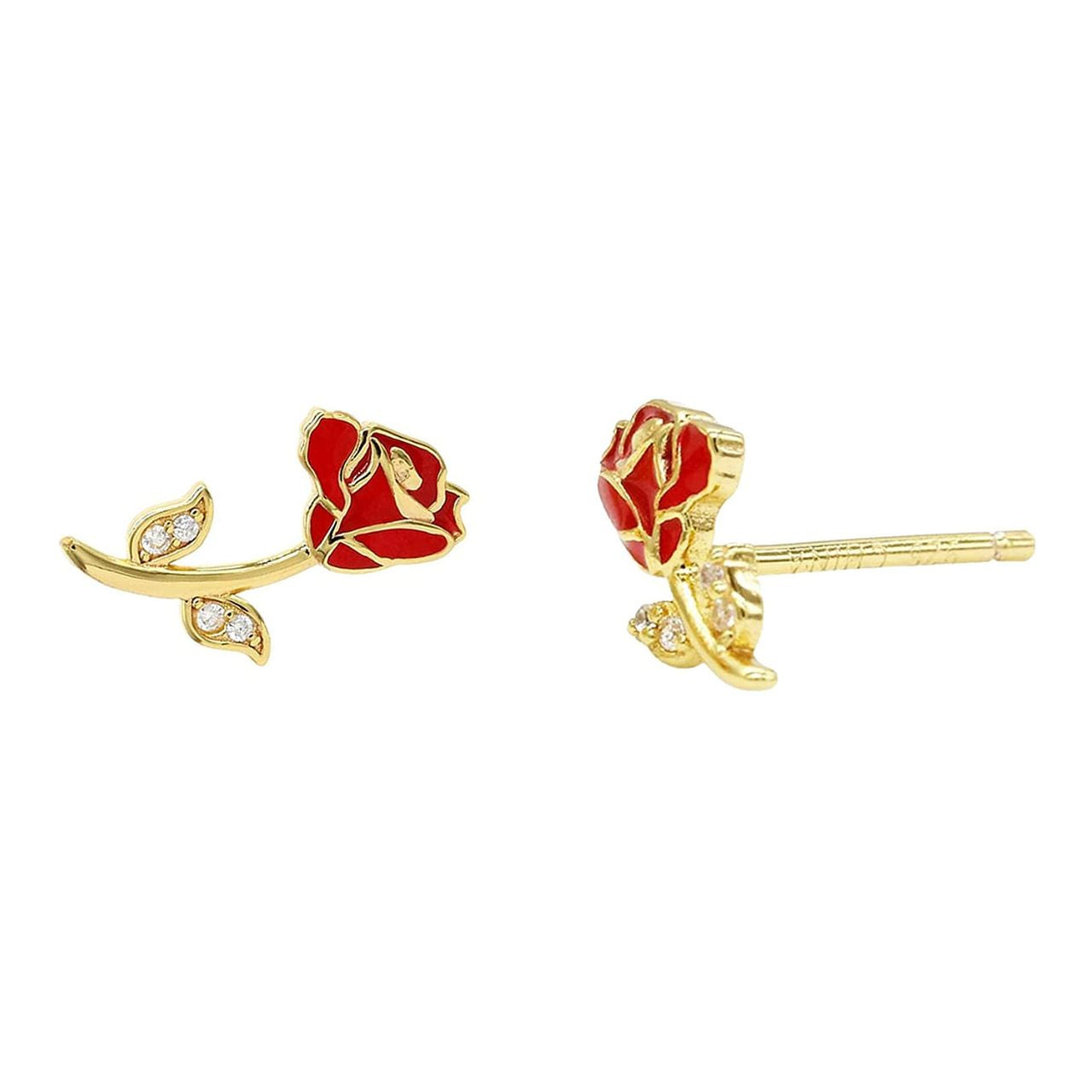 Disney Beauty And The Beast Red Rose Earrings – Horgan's of Blarney