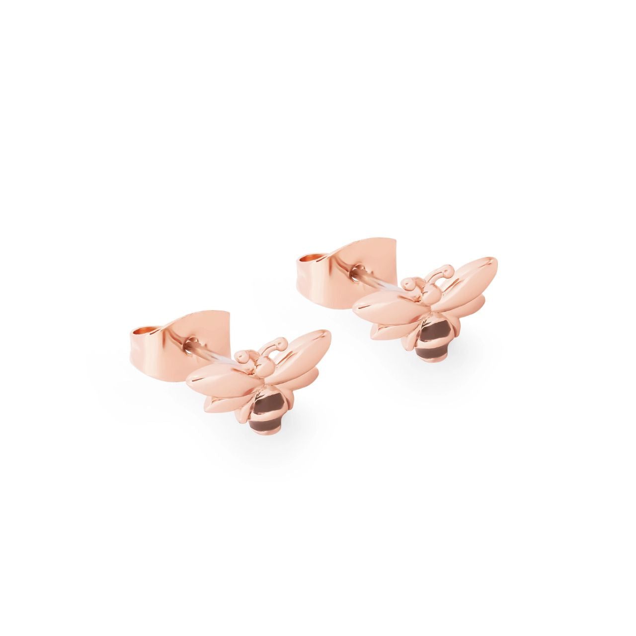 Tipperary Crystal Bee Rose Gold Stud Earrings - New Winter 2022