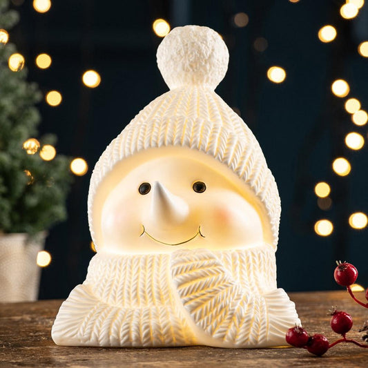 Belleek Living Cosy Snowman LED  This delightful Cosy Snowman LED creates soft mood lighting to ensure a relaxed and peaceful atmosphere. 