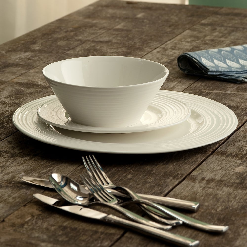 Belleek Living Ripple Dinnerware 12 Piece Set  Combining contemporary design and unique style, Belleek Living reflects the atmosphere of the modern home.