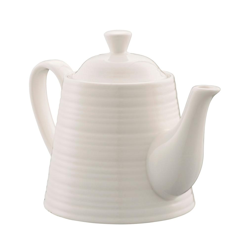 Belleek Living Ripple Teapot For One