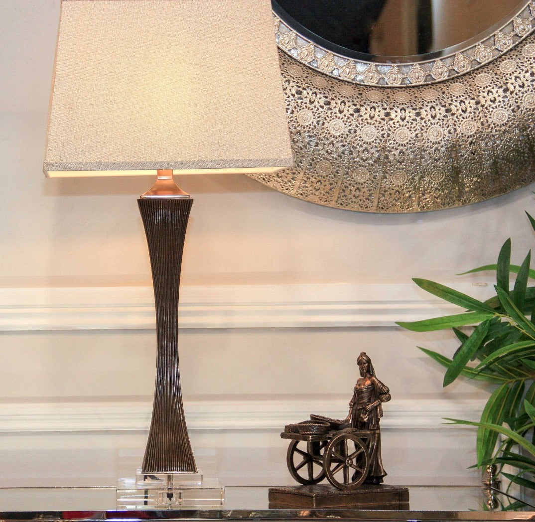 Genesis Berkleigh Lamp  The cast bronze lamp gives most rooms an element of luxury  Genesis Fine Arts has evolved into a much loved and world famous Irish brand to produce a striking range of handcrafted cold cast bronze sculptures.
