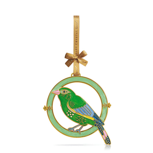 Tipperary Crystal Birdy Greenfinch Hanging Decoration  We just Love Christmas! The festive season, the giving of gifts, creating memories and being together with family and loved ones. Have lots of fun with our lovingly designed and created Christmas decorations, each one has a magic sparkle of elf dust!