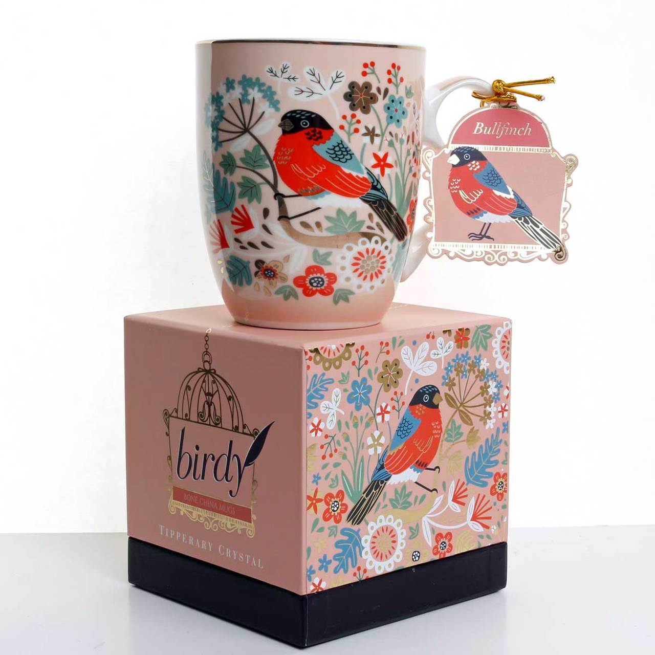 Bullfinch Single Birdy Mug by Tipperary Crystal