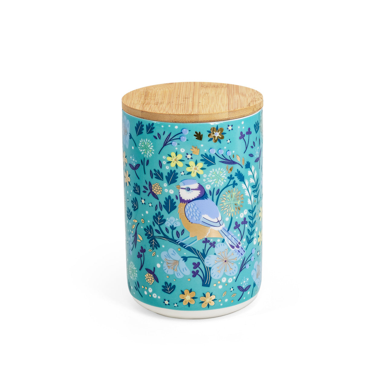 Tipperary Crystal Birdy Storage Jar - Blue Tit - New 2022  New to our collection, this birdy storage jar come beautifully illustrated and presented in a rigid Tipperary Crystal gift box. Makes a wonderful gift to be enjoyed.  The Birdy Collection is a series of 6 exclusively commissioned illustrations inspired by native Irish birds; Bullfinch, Goldfinch, Blue tit, Greenfinch, Kingfisher and Robin.