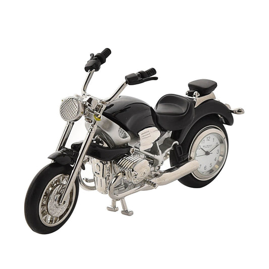 Miniature Clock Black Motorbike  Bring a unique and quirky touch to the home with this stylish miniature clock made with great attention to detail.  The miniature motorbike clock is a great gift for someone who loves iconic motorbikes.
