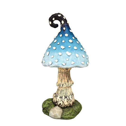 Fiesta Studios Blue Mushroom Home or Garden Décor  Colourful blue resin mushroom
