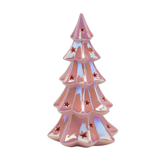 Blush Pink Tree with LED Light 22cm  Enter a world of relaxation, luxury and sophistication with a Christmas so simple yet tasteful. Step away from the traditions and enjoy a stylish champagne theme with Refined Elegance: subtle blush pinks with shimmering golds and sparkling crystals.