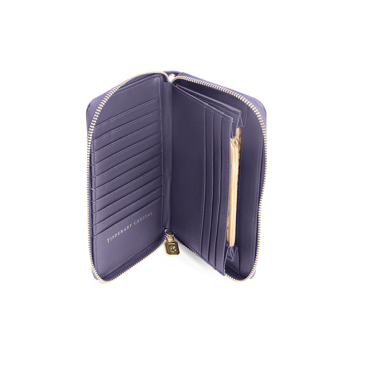 Bordeaux Chevron Wallet - Navy NEW 2022!     Tipperary Crystal Bordeaux Chevron Wallet - Navy