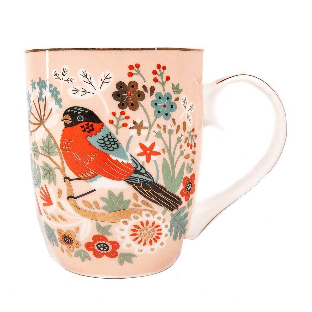 Bullfinch Single Birdy Mug by Tipperary Crystal