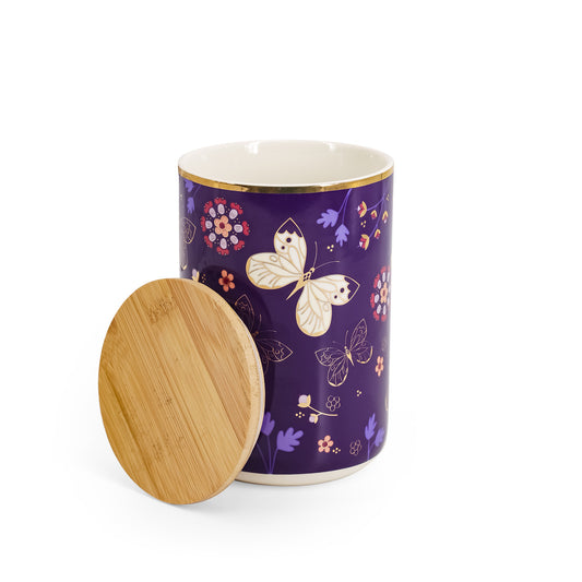 Tipperary Crystal Butterfly Storage Jar - New 2022  Drawing inspiration from urban garden, the Tipperary Crystal Butterfly collection transforms an icon into something modern and unexpected. Playful and elegant, this collection draws from the inherent beauty of the butterfly.