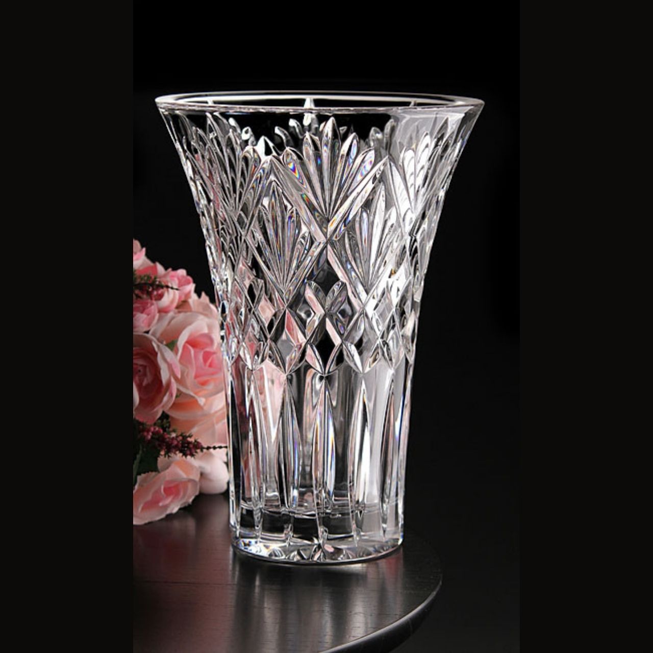 Waterford Crystal Cassidy 10'' Vase  The Cassidy pattern exemplifies a traditional Waterford Crystal cutting pattern, capturing a tremendous amount of sparkle. This beautiful 10 inch vase boasts an updated shape bringing a luxurious, fresh perspective to your home décor and entertaining.