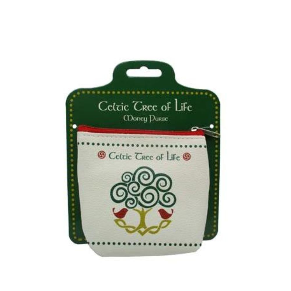 Celtic Tree of Life Zip Purse by Royal Tara  Celts believed that trees were the ancestors of mankind and had a connection to the Otherworld. The Celtic Tree of Life symbolises the eternal cycle of nature, with branches and roots woven together without end.