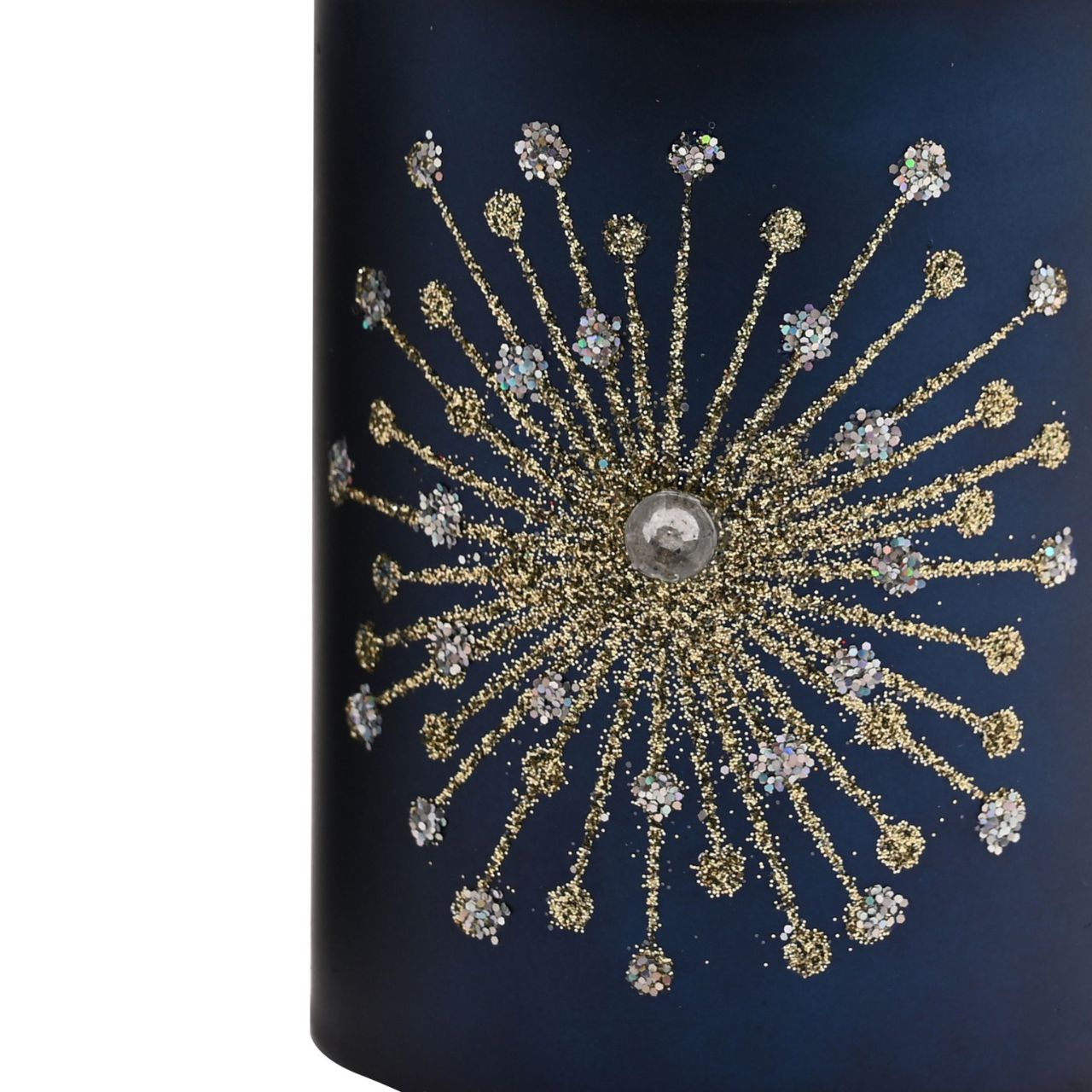Celestial Starburst Pillar Christmas Candle  Starburst celestial pillar candle by THE SEASONAL GIFT CO®.  These glistening candles will help to create a magical Winter Wonderland at home this festive period.