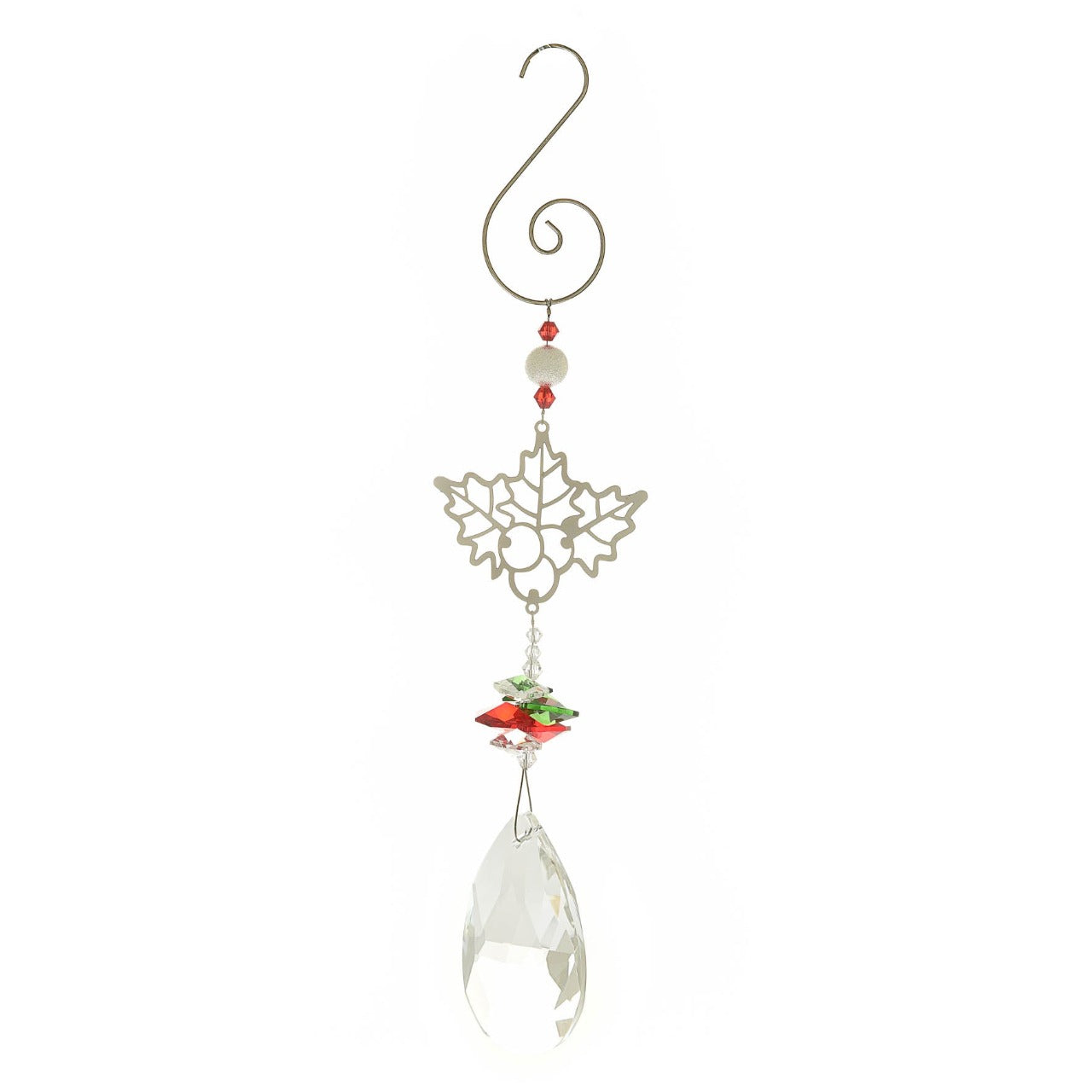 Christmas Crystal Metal Tree Hanging Decoration - Holly  This crystal tree hanging decoration would be a beautiful addition to any tree this year. With a delicate holly berry design, a crystal feature, and a gorgeous red gift box, this is sure to bring a smile to the faces of any friend's or family this year.
