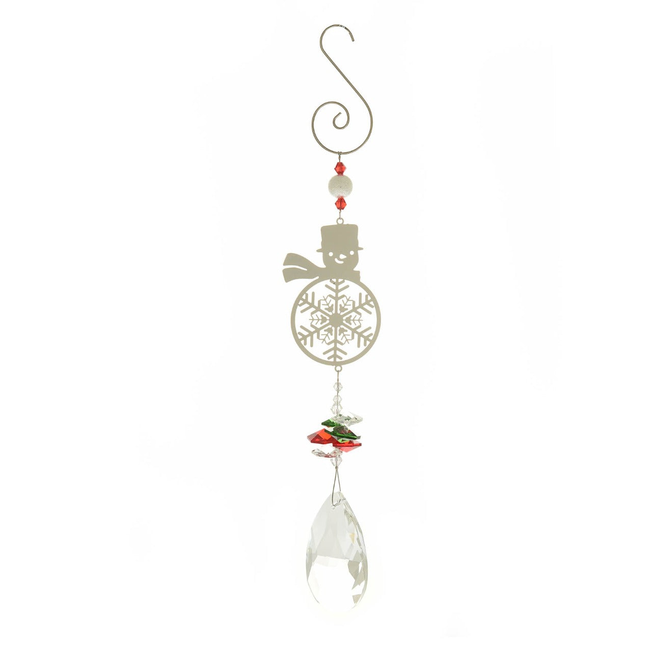 Christmas Crystal Metal Tree Hanging Decoration - Snowman  This crystal tree hanging decoration would be a beautiful addition to any tree this year. With a delicate snowman design, a crystal feature, and a gorgeous red gift box, this is sure to bring a smile to the faces of any friends or family this year.